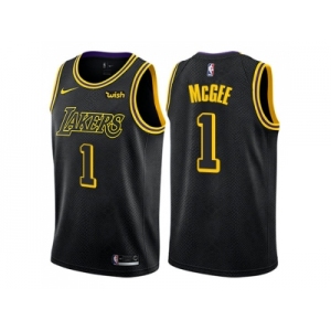 Men Nike Los Angeles Lakers #1 JaVale McGee Black NBA Swingman City Edition Jersey