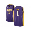 Men Nike Los Angeles Lakers #1 JaVale McGee Purple NBA Swingman Statement Edition Jersey