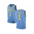 Men Nike Los Angeles Lakers #1 JaVale McGee Royal Blue NBA Swingman Hardwood Classics Jersey