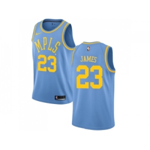 Men Nike Los Angeles Lakers #23 LeBron James Royal Blue NBA Swingman Hardwood Classics Jersey