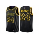 Men Nike Los Angeles Lakers #24 Kobe Bryant Authentic Black City Edition NBA Jersey