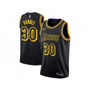 Men Nike Los Angeles Lakers #30 Julius Randle Black NBA Swingman City Edition Jersey