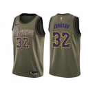 Men Nike Los Angeles Lakers #32 Magic Johnson Green Salute to Service NBA Swingman Jersey