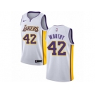 Men Nike Los Angeles Lakers #42 James Worthy Authentic White NBA Jersey - Association Edition