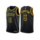 Men Nike Los Angeles Lakers #6 Jordan Clarkson Authentic Black City Edition NBA Jersey