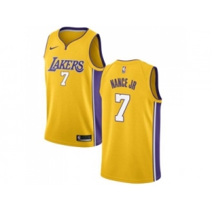 Men Nike Los Angeles Lakers #7 Larry Nance Gold Stitched NBA Swingman Jersey