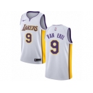 Men Nike Los Angeles Lakers #9 Nick Van Exel Authentic White NBA Jersey - Association Edition