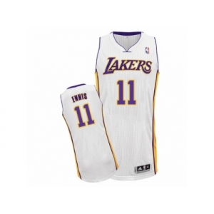 Men's Adidas Los Angeles Lakers #11 Tyler Ennis Authentic White Alternate NBA Jersey