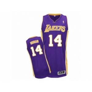Men's Adidas Los Angeles Lakers #14 Brandon Ingram Authentic Purple Road NBA Jersey