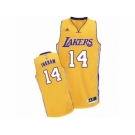 Men's Adidas Los Angeles Lakers #14 Brandon Ingram Swingman Gold Home NBA Jersey