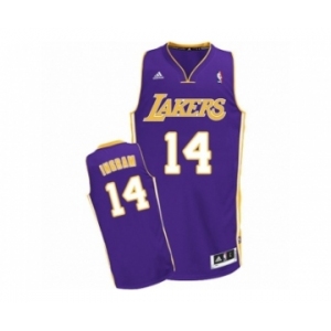 Men's Adidas Los Angeles Lakers #14 Brandon Ingram Swingman Purple Road NBA Jersey