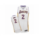 Men's Adidas Los Angeles Lakers #2 Luol Deng Authentic White Alternate NBA Jersey