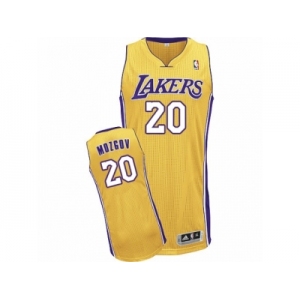 Men's Adidas Los Angeles Lakers #20 Timofey Mozgov Authentic Gold Home NBA Jersey