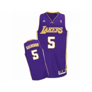 Men's Adidas Los Angeles Lakers #5 Jose Calderon Swingman Purple Road NBA Jersey