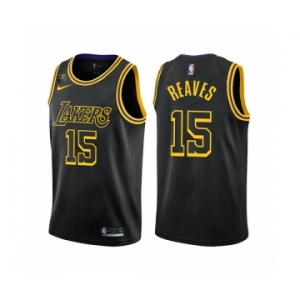 Men's Los Angeles Lakers #15 Austin Reaves Black Stitched Jersey