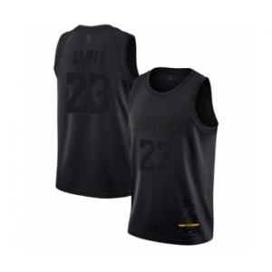 Men's Los Angeles Lakers #23 LeBron James Swingman Black MVP Basketball Jersey