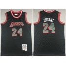 Men's Los Angeles Lakers #24 Kobe Bryant 2007-08 Black Mitchell & Ness Hardwood Classics Stitched Basketball Jersey