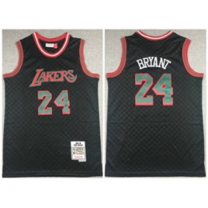 Men's Los Angeles Lakers #24 Kobe Bryant 2007-08 Black Mitchell & Ness Hardwood Classics Stitched Basketball Jersey
