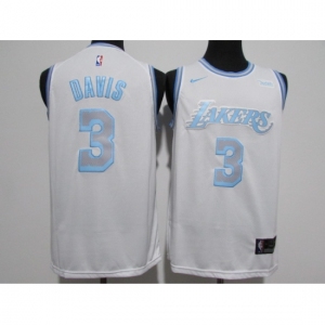 Men's Los Angeles Lakers #3 Anthony Davis Nike White 2020-21 Swingman Jersey