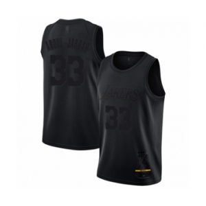 Men's Los Angeles Lakers #33 Kareem Abdul-Jabbar Swingman Black MVP Basketball Jersey