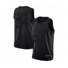 Men's Los Angeles Lakers #34 Shaquille O'Neal Swingman Black MVP Basketball Jersey