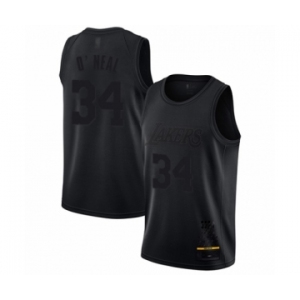 Men's Los Angeles Lakers #34 Shaquille O'Neal Swingman Black MVP Basketball Jersey