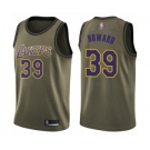 Men's Los Angeles Lakers #39 Dwight Howard Swingman Green Salute to Service Basketball Jersey
