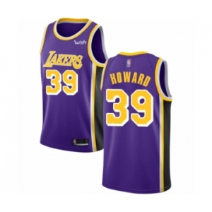 Men's Los Angeles Lakers #39 Dwight Howard Swingman Purple Basketball Jersey - Statement Edition