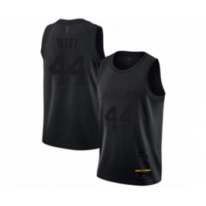 Men's Los Angeles Lakers #44 Jerry West Swingman Black MVP Basketball Jersey