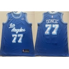 Men's Los Angeles Lakers #77 Luka Doncic Blue 2025 Stitched Basketball Jersey