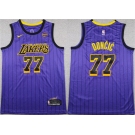Men's Los Angeles Lakers #77 Luka Doncic Purple 2025 Stitched Basketball Jersey
