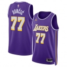 Men's Los Angeles Lakers #77 Luka Doncic Purple 2025 new Statement Edition Stitched Basketball Jersey