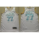 Men's Los Angeles Lakers #77 Luka Doncic White 2025 Classic Edition Stitched Basketball Jersey