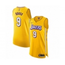Men's Los Angeles Lakers #9 Rajon Rondo Authentic Gold 2019-20 City Edition Basketball Jersey