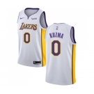 Men's Nike Los Angeles Lakers #0 Kyle Kuzma Swingman White NBA Jersey - Association Edition