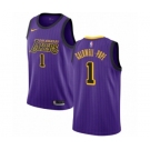 Men's Nike Los Angeles Lakers #1 Kentavious Caldwell-Pope Authentic Purple NBA Jersey - City Edition