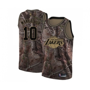 Men's Nike Los Angeles Lakers #10 Sviatoslav Mykhailiuk Swingman Camo Realtree Collection NBA Jersey