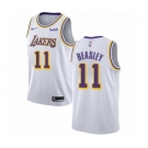Men's Nike Los Angeles Lakers #11 Michael Beasley Authentic White NBA Jersey - Association Edition
