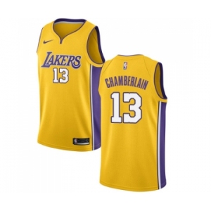 Men's Nike Los Angeles Lakers #13 Wilt Chamberlain Swingman Gold Home NBA Jersey - Icon Edition