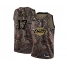 Men's Nike Los Angeles Lakers #17 Isaac Bonga Swingman Camo Realtree Collection NBA Jersey