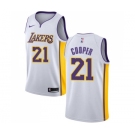 Men's Nike Los Angeles Lakers #21 Michael Cooper Swingman White NBA Jersey - Association Edition