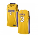Men's Nike Los Angeles Lakers #3 Corey Brewer Swingman Gold Home NBA Jersey - Icon Edition