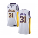 Men's Nike Los Angeles Lakers #31 Kurt Rambis Swingman White NBA Jersey - Association Edition