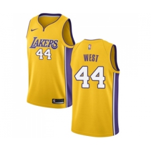 Men's Nike Los Angeles Lakers #44 Jerry West Swingman Gold Home NBA Jersey - Icon Edition