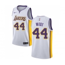 Men's Nike Los Angeles Lakers #44 Jerry West Swingman White NBA Jersey - Association Edition