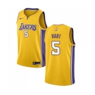 Men's Nike Los Angeles Lakers #5 Josh Hart Swingman Gold Home NBA Jersey - Icon Edition