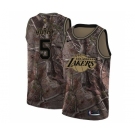 Men's Nike Los Angeles Lakers #5 Robert Horry Swingman Camo Realtree Collection NBA Jersey