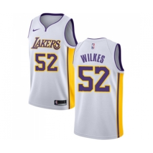Men's Nike Los Angeles Lakers #52 Jamaal Wilkes Swingman White NBA Jersey - Association Edition