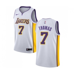 Men's Nike Los Angeles Lakers #7 Isaiah Thomas Authentic White NBA Jersey - Association Edition