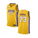 Men's Nike Los Angeles Lakers #73 Dennis Rodman Swingman Gold Home NBA Jersey - Icon Edition